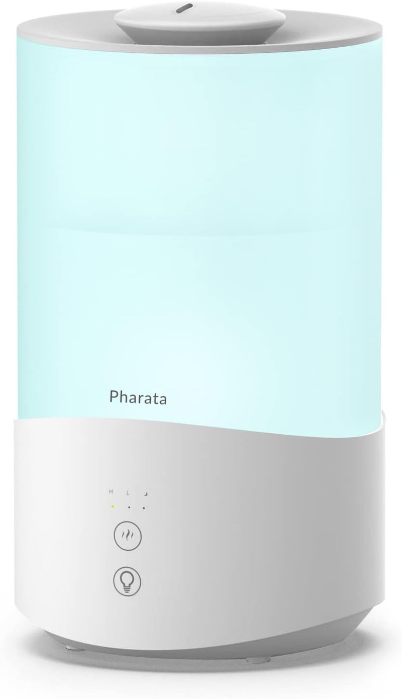 Pharata Humidifiers for Bedroom, 4.0L Humidifier with Essential Oil Diffuser, Top Fill Ultrasonic Cool Mist Humidifier for Large Room, Sleep Mode, Adjustable mist output, Auto Shut-Off - Image 1